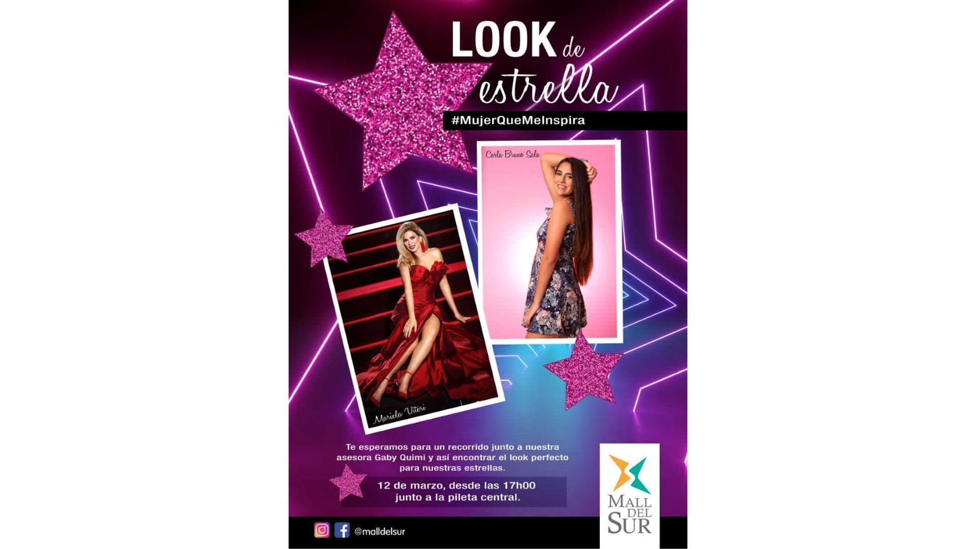 En este momento estás viendo Mall del Sur y Mariela Viteri festejan a la mujer en “Look de Estrella”, este viernes 12 de marzo