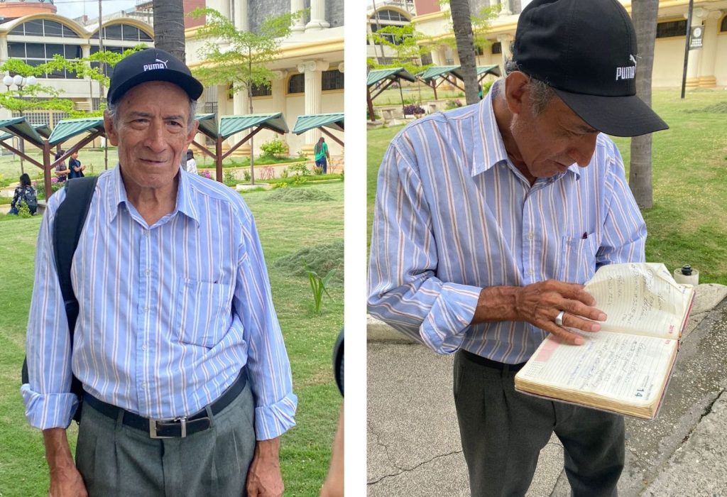 Dionisio Baque Merchán de 76 años, aspirante a la Carrera de Agronomía en la Universidad Agraria del Ecuador. (Foto Cortesía)