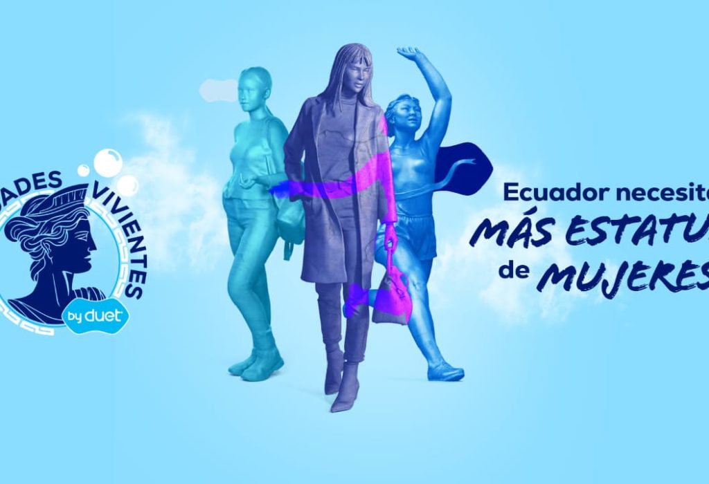 En Quito, se estima que del total de sus estatuas, el 9% son de mujeres y en Guayaquil, de una muestra de 32 monumentos, solo 2 son de mujeres.