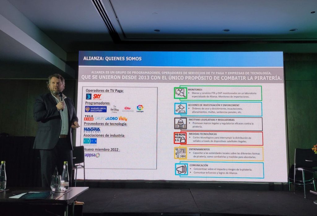 Jorge Bacaloni, presidente de Alianza y gerente Antipiratería de Vrio. (Foto Cortesía)